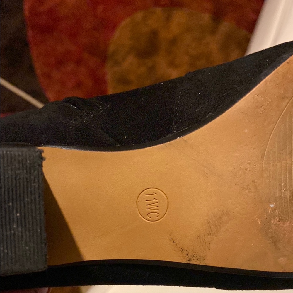 Stylish Black and Tan Ankle Booties with Medium Heel